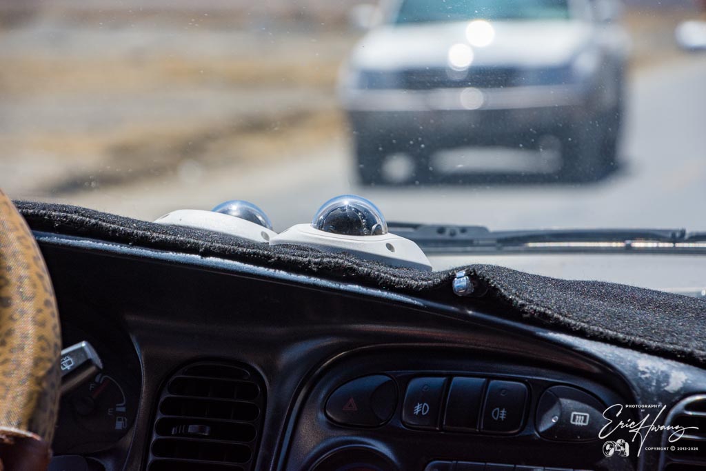 Cameras and microphones in our van monitored all we said and did.